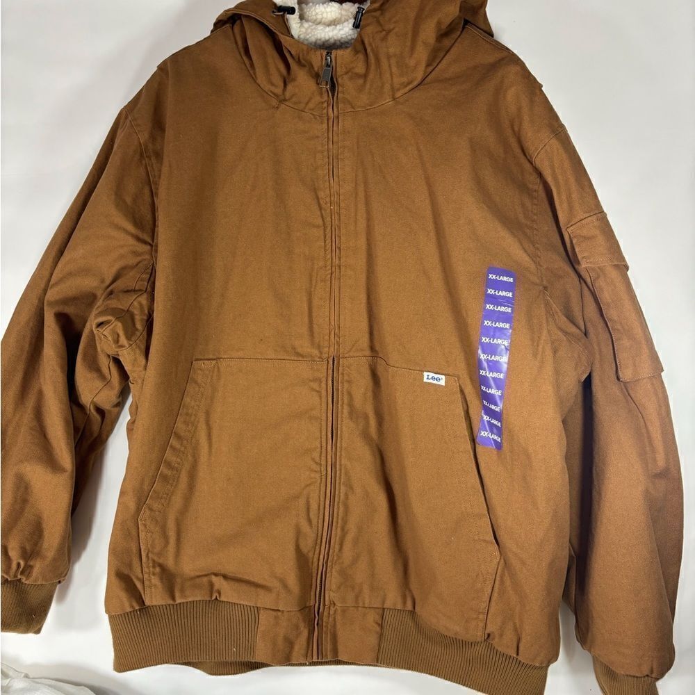 NWT Lee Workwear 1989 Heavy Caramel Tan Canvas Bomber Jacket Coat XLarge NWT